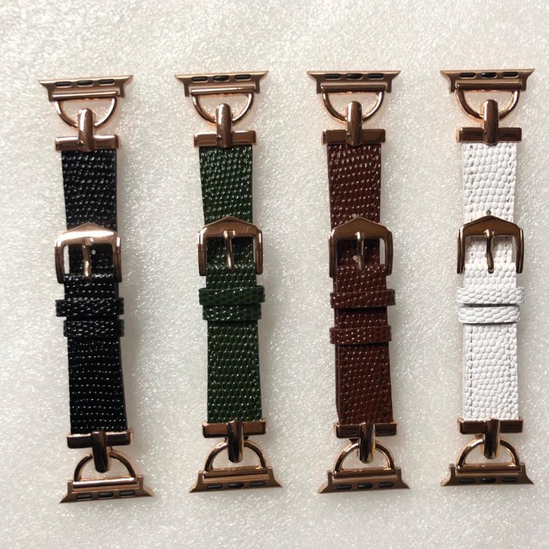 Strap Apple Watch Wearlizer Leather Metal Buckle Band iWatch Series 1/2/3/4/5/SE/6/7/8/Ultra