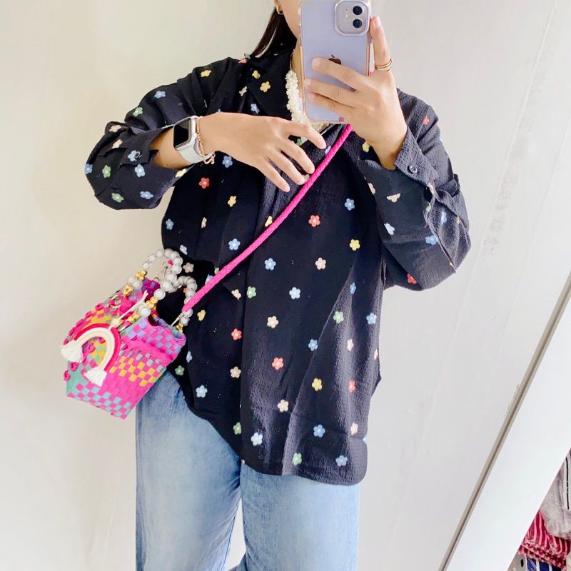 FLORAL BLOUSE KOREAN LOOK