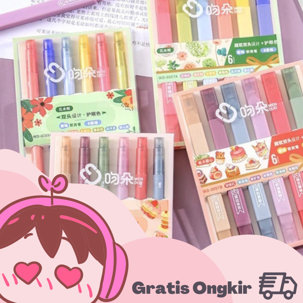 

stabilo pelangi/ pastel 1 set 6 pcs