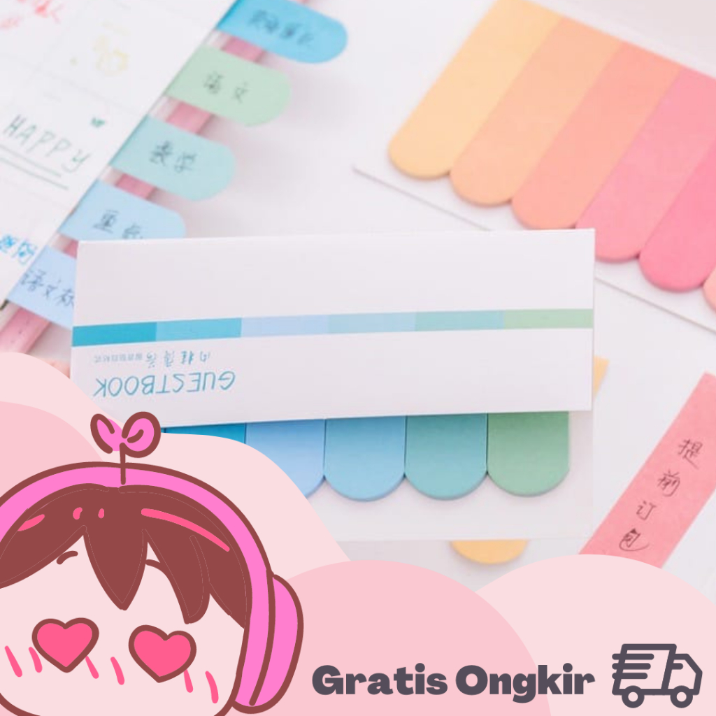 

sticky note gradasi 120 pcs/ sticky note pastel/ pembatas buku/ page marker break