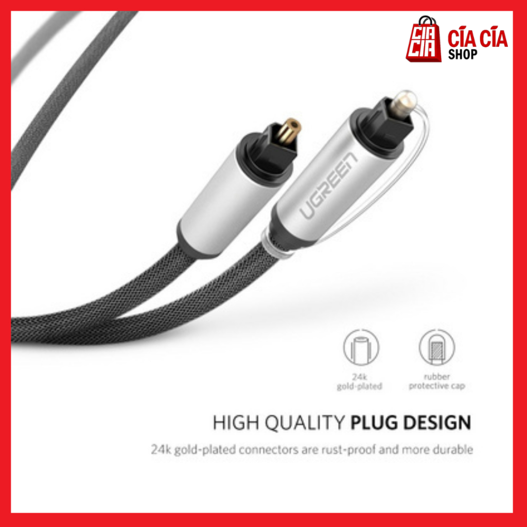 UGREEN 10540 Kabel Toslink Digital Audio Optical SPDIF Kabel Fiber Optic Kabel Audi Optical Digital