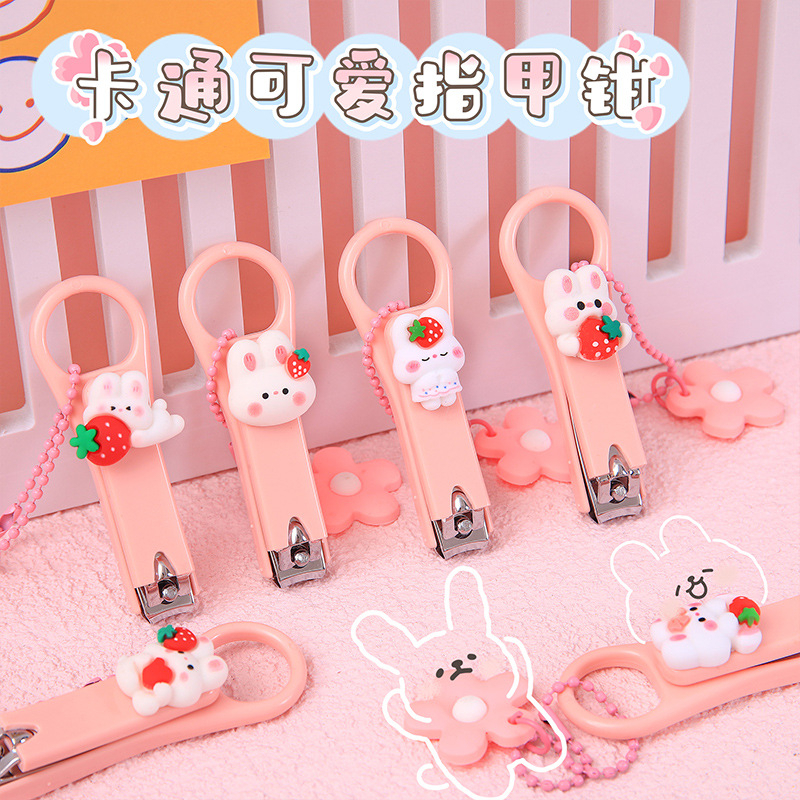 GKPI/BL2 Pemotong potongan Gunting Pinky Kuku lucu nail clipper motif buah beruang biru pink tebal lucu imut anak cewek hijau bunga kelinci mawar creame putih bear  kecil bunny cute kaki tangan