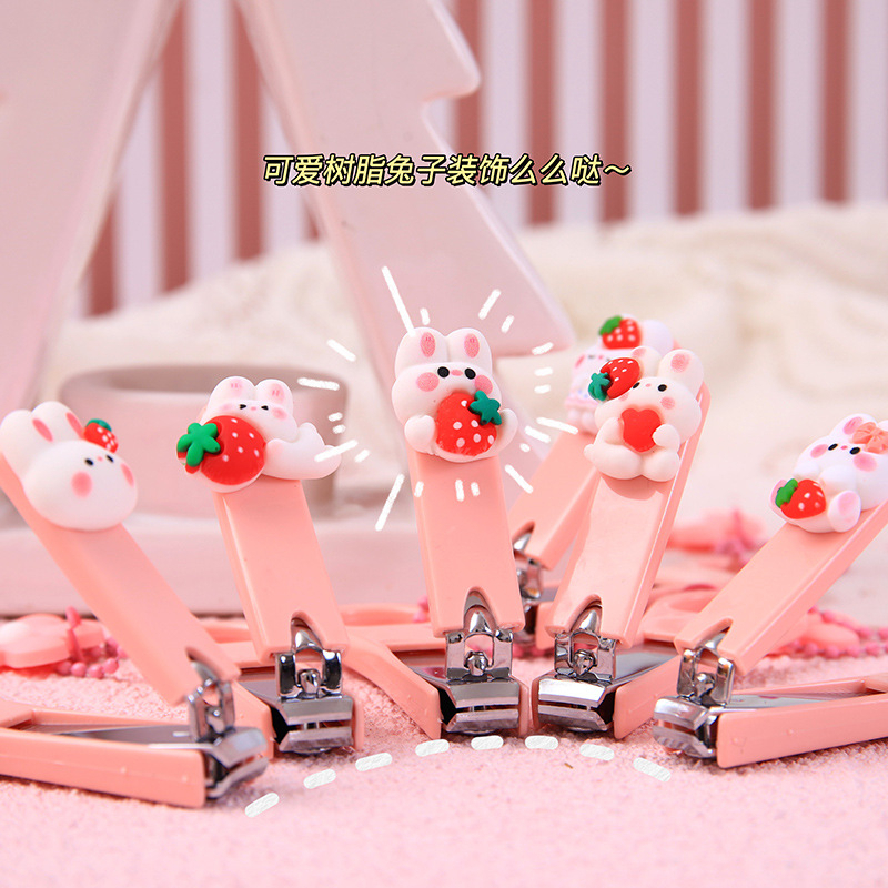 GKPI/BL2 Pemotong potongan Gunting Pinky Kuku lucu nail clipper motif buah beruang biru pink tebal lucu imut anak cewek hijau bunga kelinci mawar creame putih bear  kecil bunny cute kaki tangan