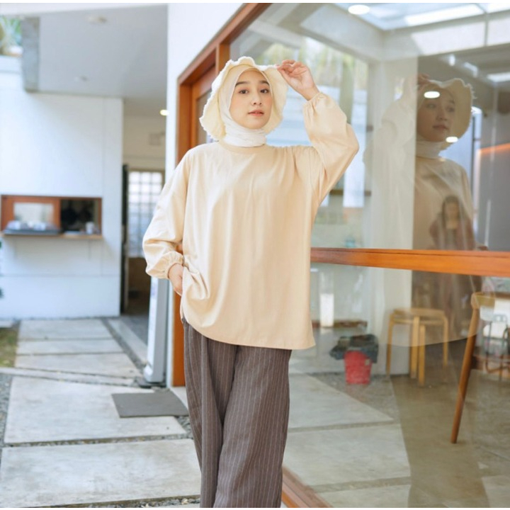 ATASAN BLUS WANITA POLOS BASIC/ATASAN BELAHAN KIRI-KANAN LENGAN PANJANG MODEL TERBARU/PAKAIAN MUSLIMAH/PAKAIAN TERBARU /TUNIK MUSLIMAH/BLUS WANITA/TERBARU 2023