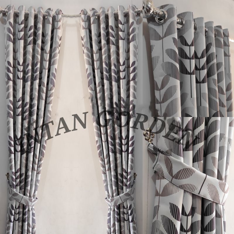 Gorden Tirai Jendela Lebar 2 meter panjang 250cm - 300cm, Gorden Blackout motif