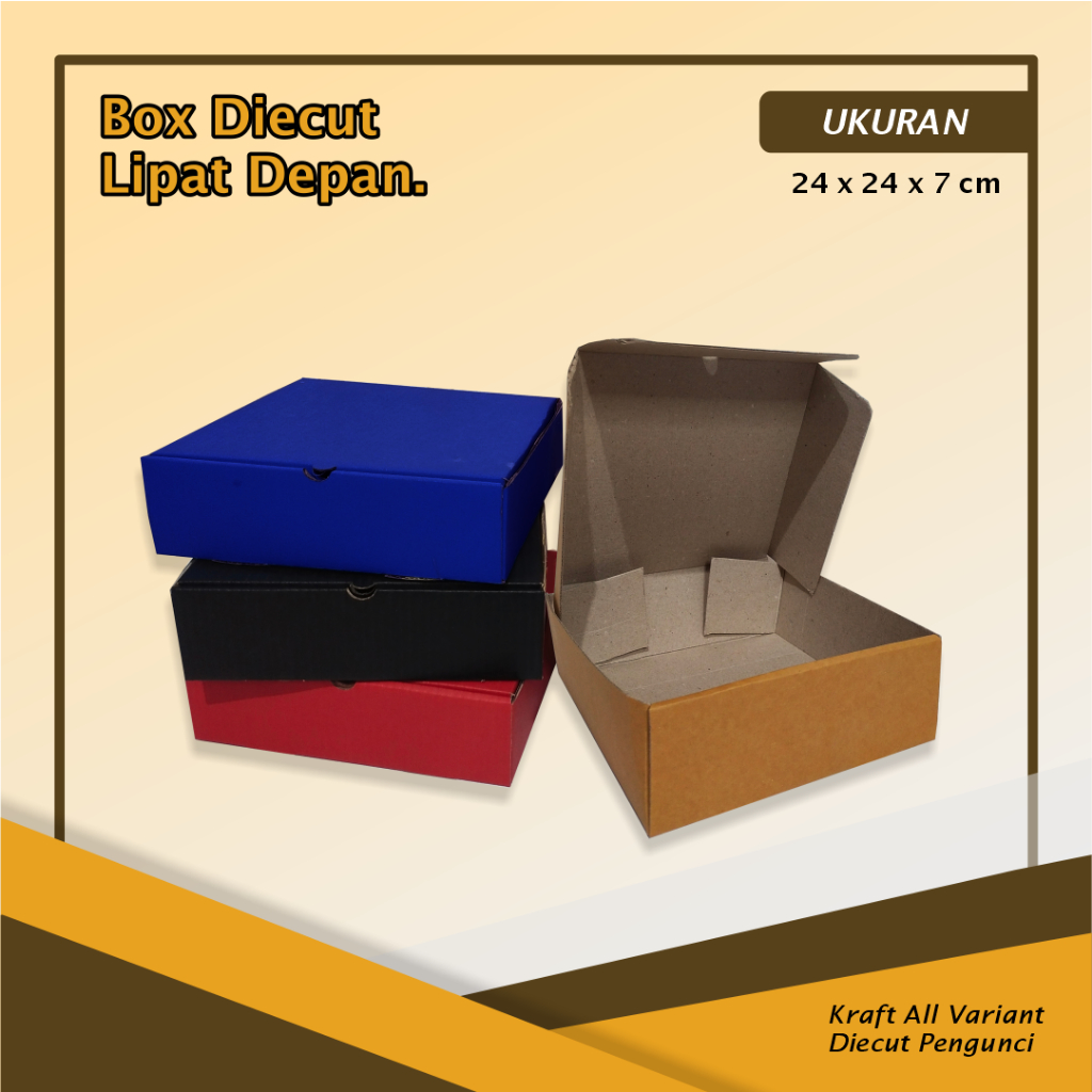

Kardus/Box LD - Uk. 24 x 24 x 7 cm Karton/Polos/Kardus/Hampers/Pizza/KemasanPizza/Baju/box/hijab