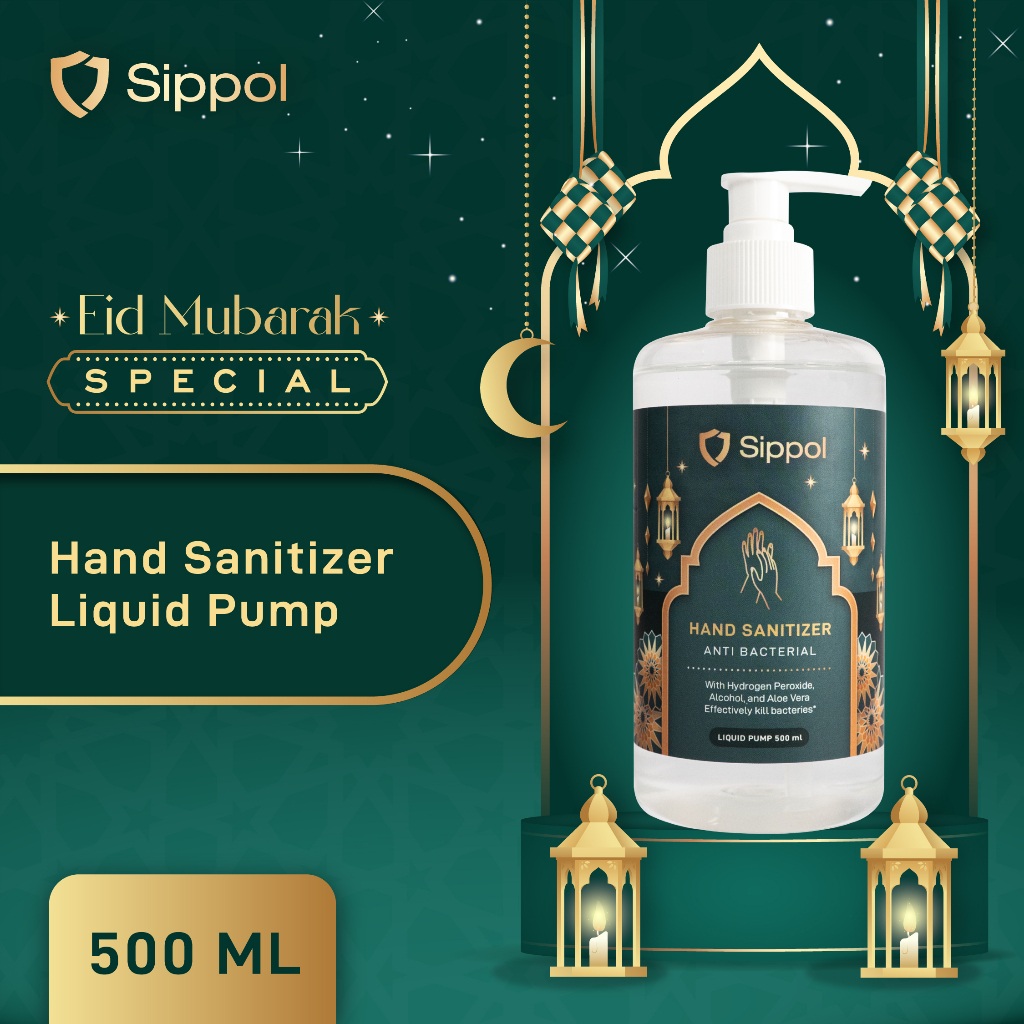EDISI LEBARAN Sippol Hand Sanitizer Liquid Pump 500 ml (Baby Blossom)