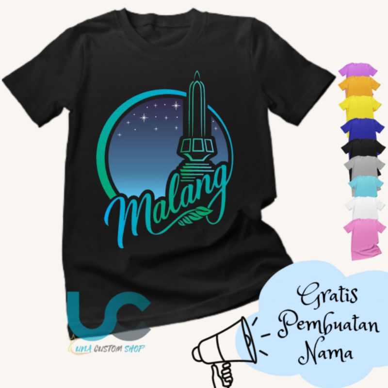 Kaos Anak Monument Kota Malang | Baju Anak Monument Kota Malang | Kaos Anak Sablon | Kaos Anak Custo