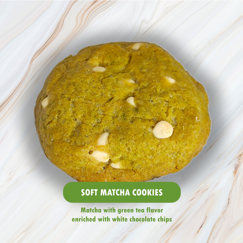 

Soft Baked Matcha Cookies (Box isi 5 Cookies)