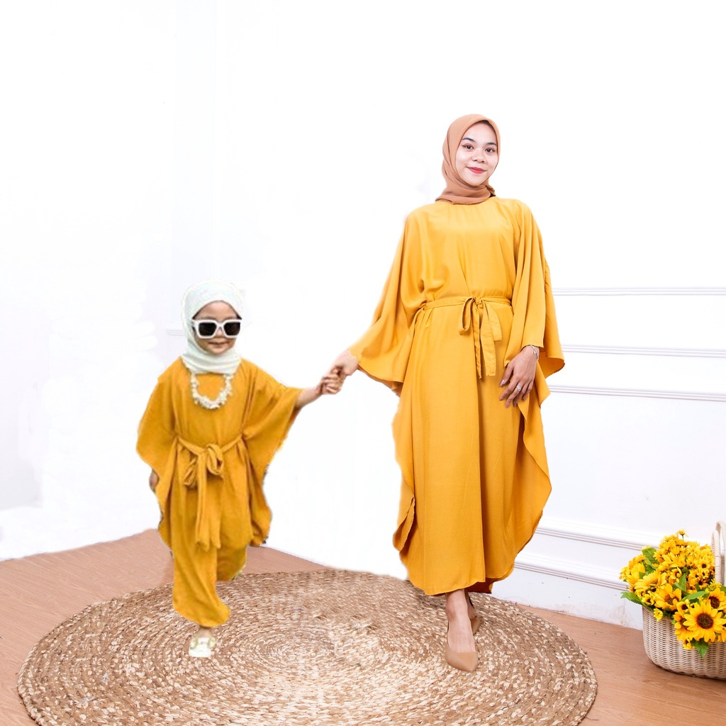 VS - ALILA KAFTAN ANAK &amp; IBU /dress couple ibu dan anak usia 2-8 tahun bahan airflow