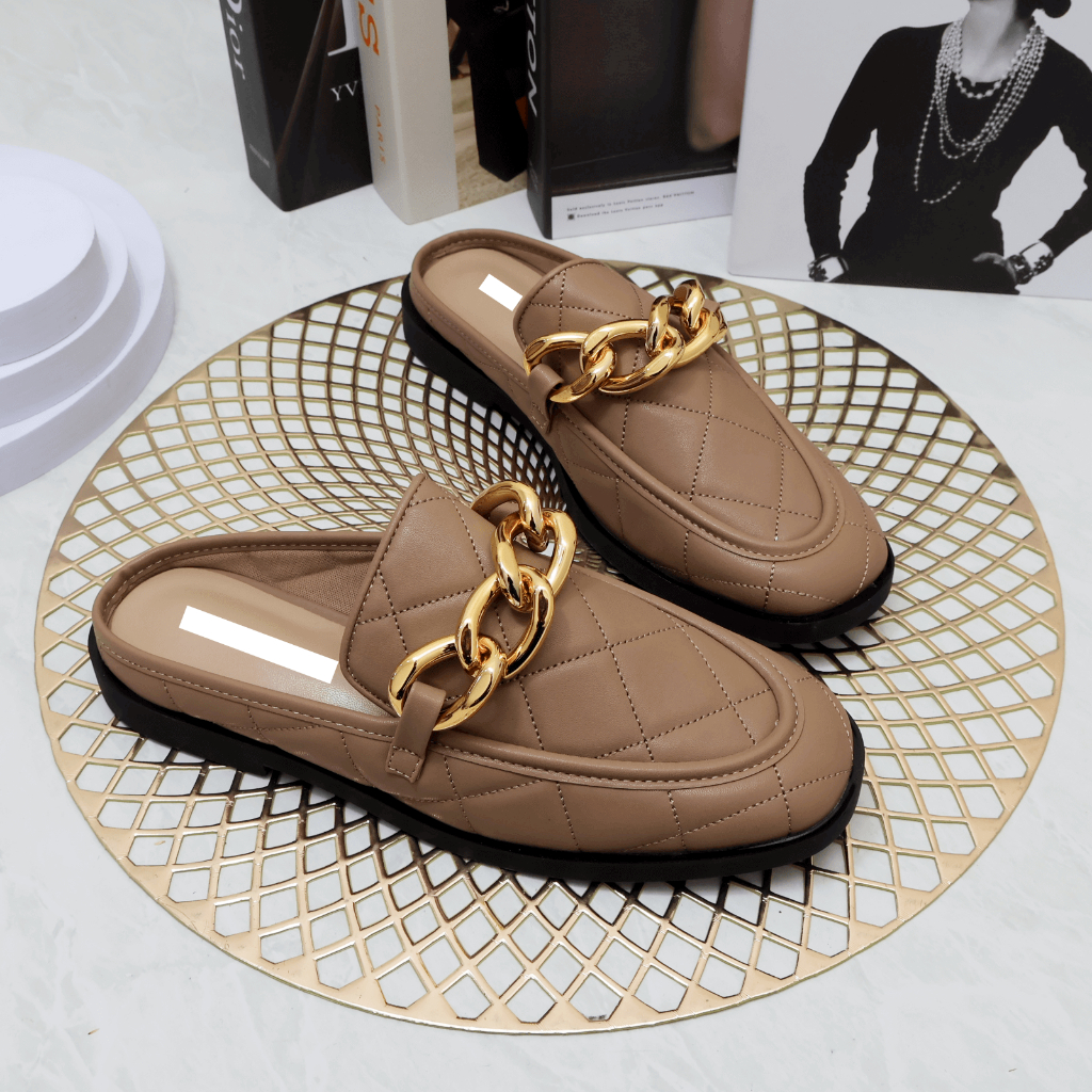 [ NEW ] Sepatu Mules Wanita C*K 484 - SNL Flat 3cm