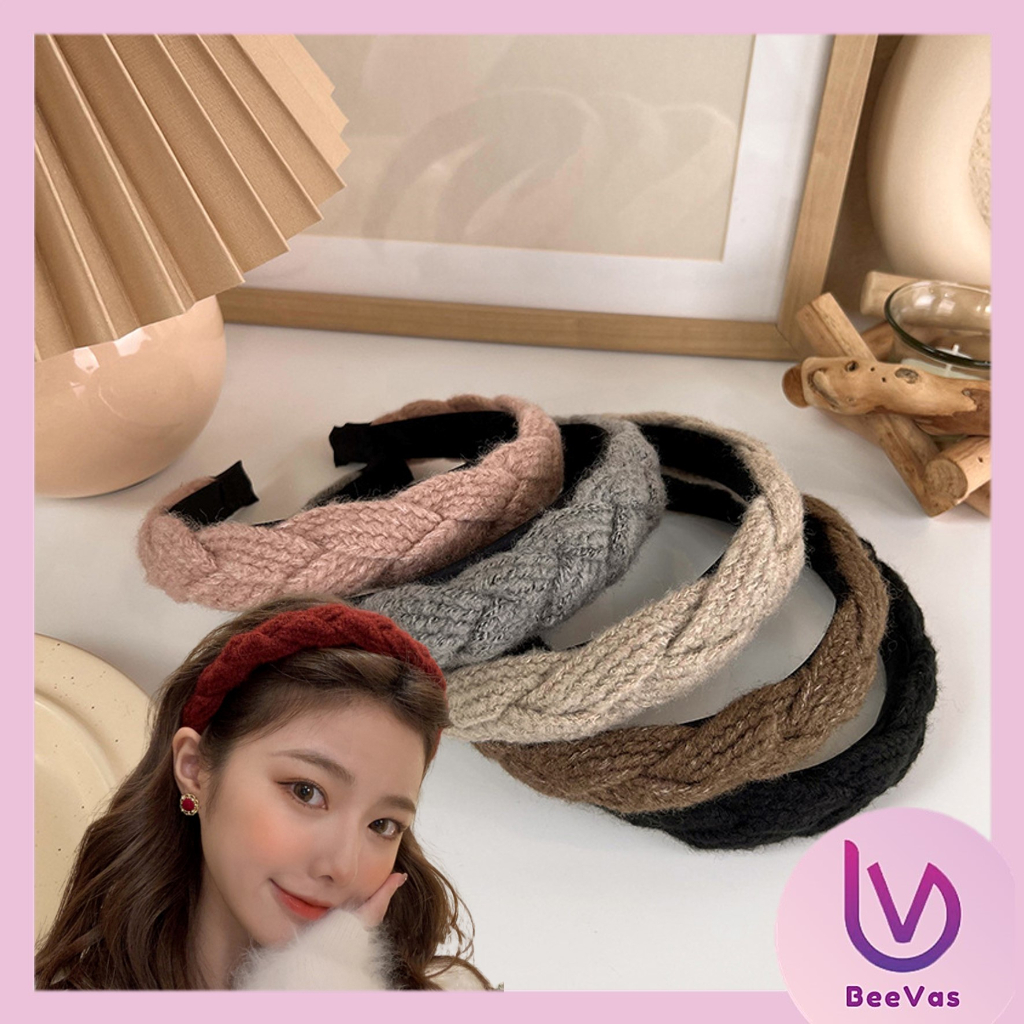 BV.ID BD1135 Bandana Rajut Aksesoris Rambut Fashion Bando Wanita Korea Lebar Retro Vintage Korean