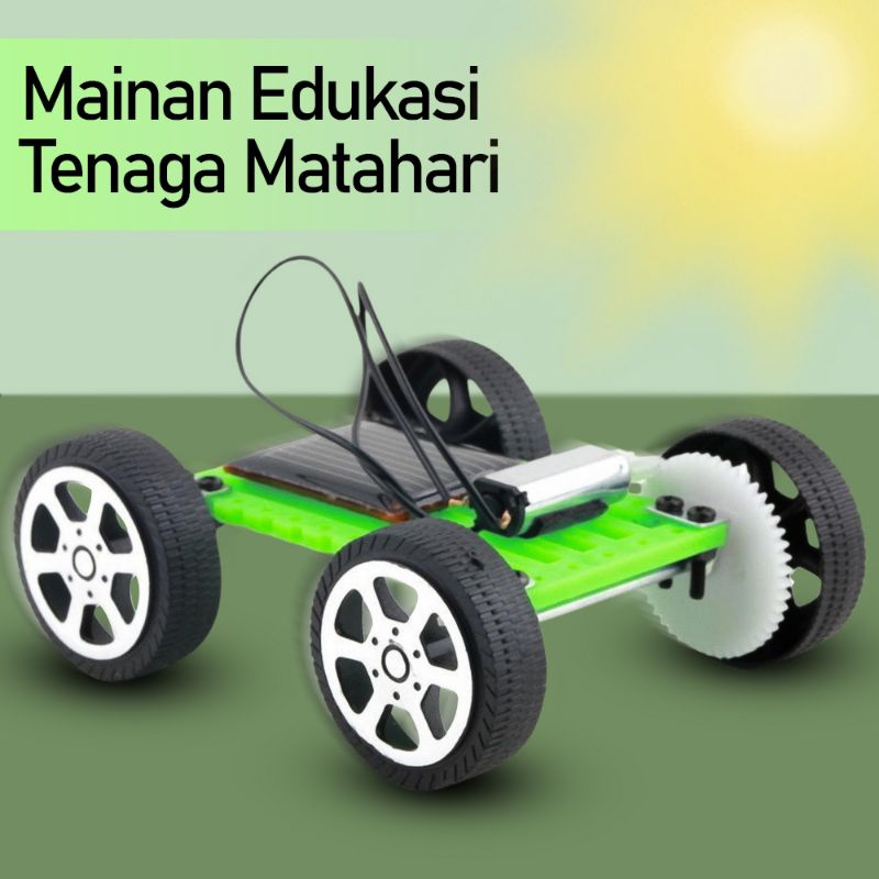 Mainan edukasi mobil tenaga matahari IQ robot JMT mini solar toy DIY Car children TM103