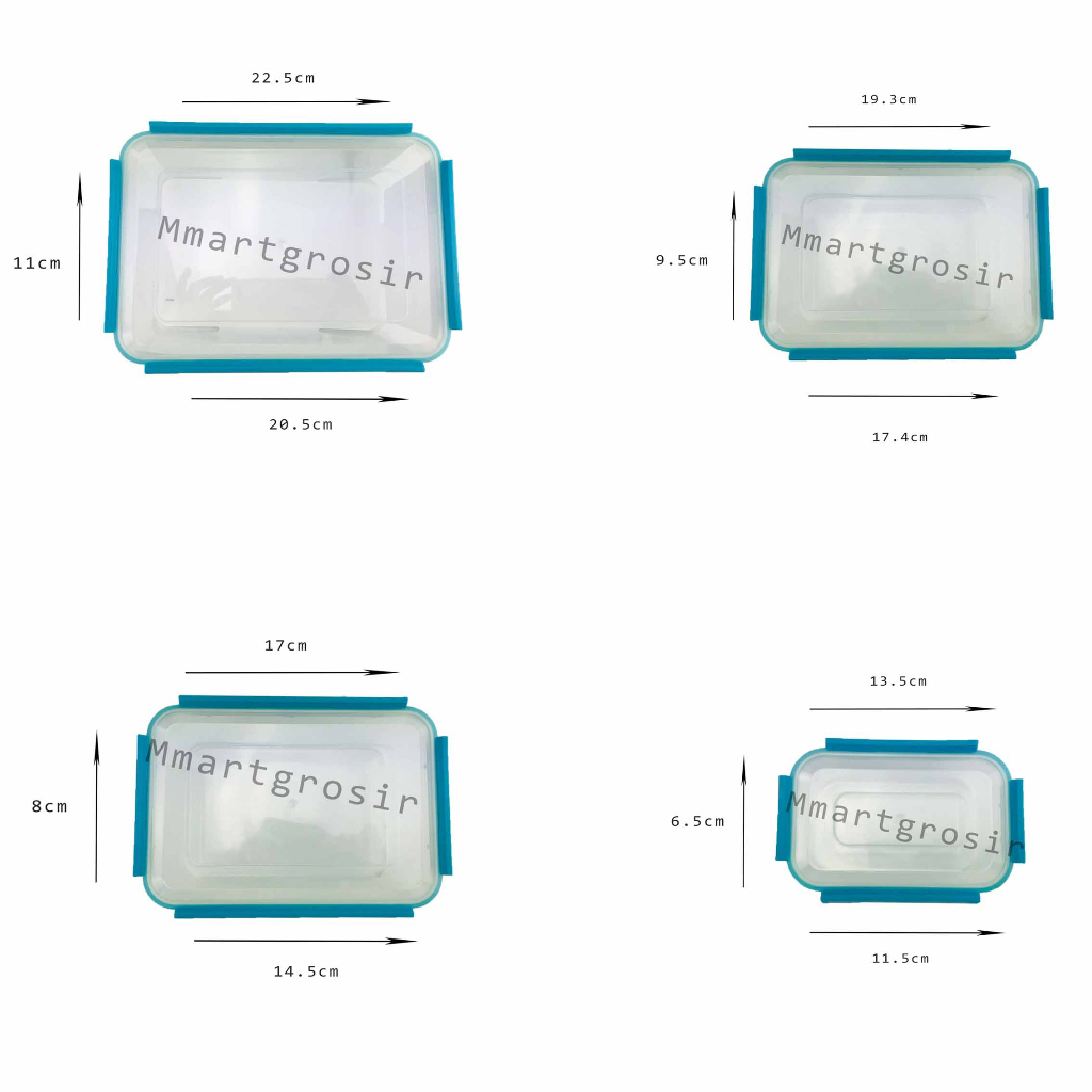 Food Container* Tempat Makan Isi 4* Tempat Makan Serbaguna* UK.hj-84