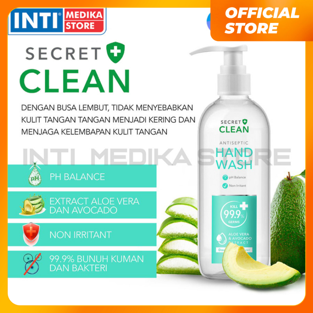 SECRET CLEAN - Hand Wash Antiseptic 500 ml | Sabun Cuci Tangan