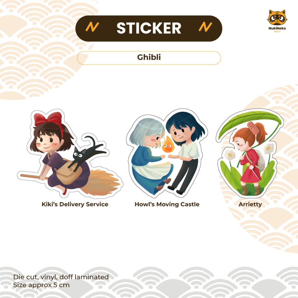 

Sticker / Stiker Die Cut Ghibli Fanmerch