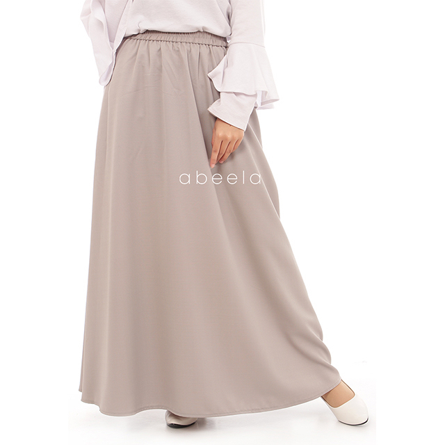 Rok Wanita Bahan Premium Warna Abu Muda - Abeela