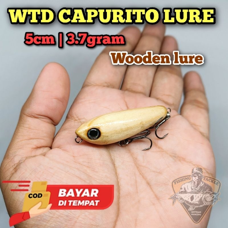 Lure WTD Capurito Lure 5cm Wooden Lure Umpan Mancing Hampala