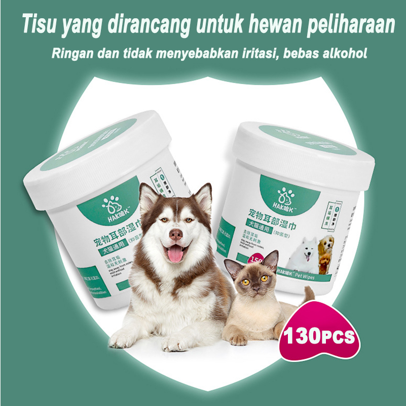 Tisu Mata Kucing Cature Anjing Eye Wipes Kucing Pet Wipes Anti Bacterial 130 pcs