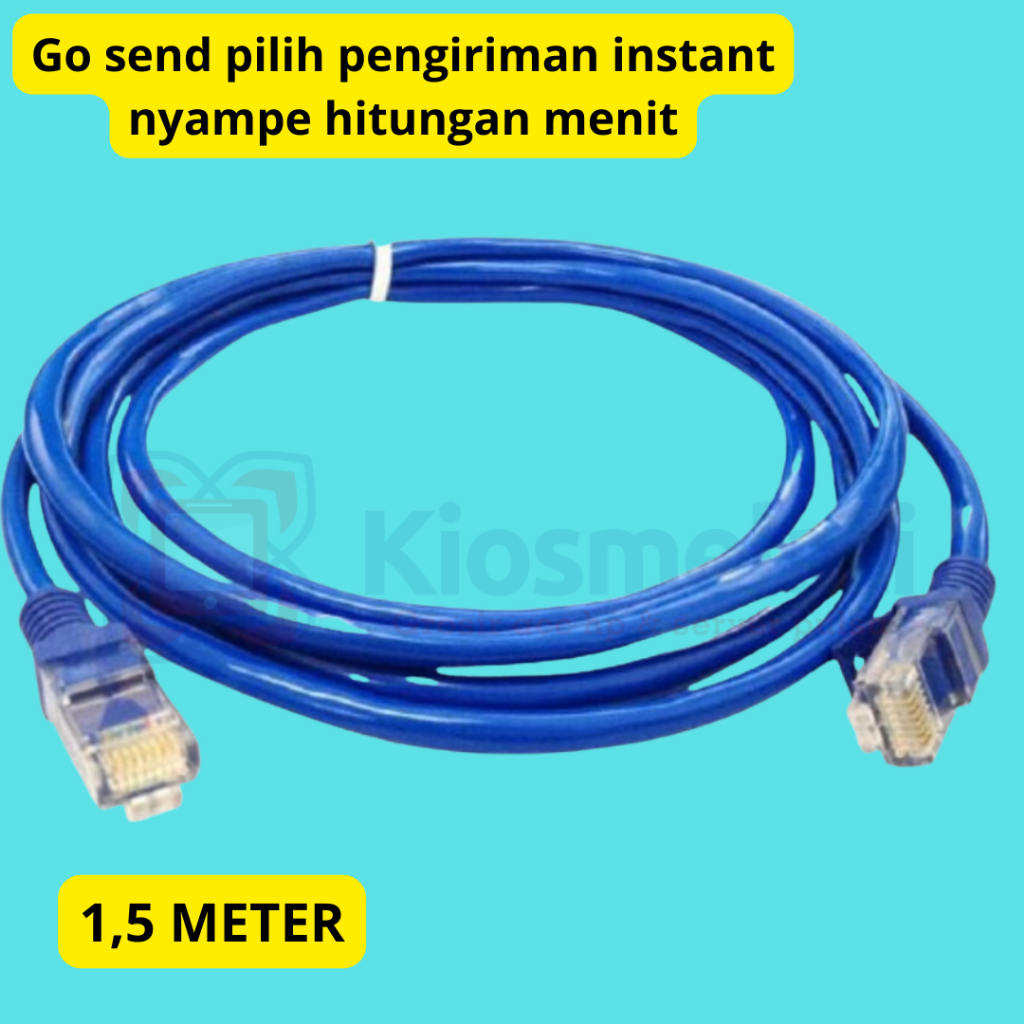 Kabel LAN 3 Meter Cat5e RJ-45 Straight UTP Wifi Internet Ethernet POE Sambungan kabal Lan ke Lan