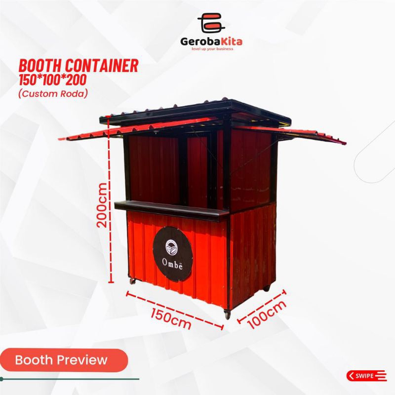 booth kontainer/ booth murah