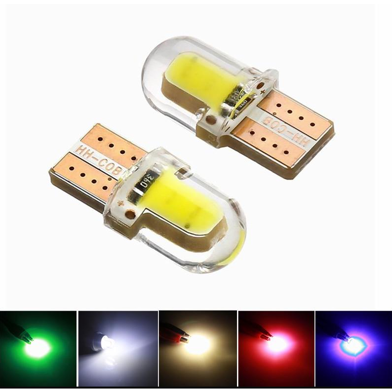 Lampu Led T10 Cob Kristal Jelly Silicon Transparant Sen senja sein Plat Nomor Mobil Motor