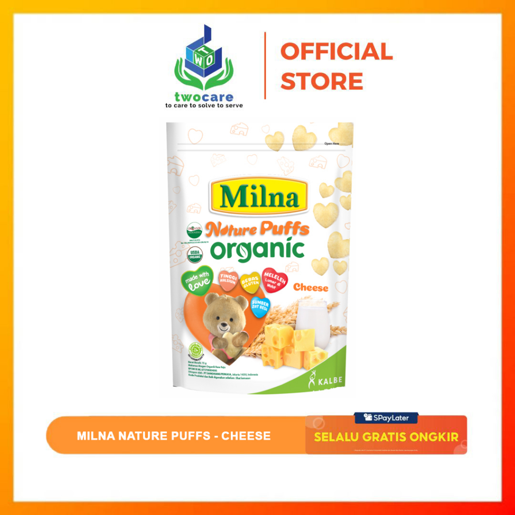 Milna Nature Puff Organic Cheese 15 G