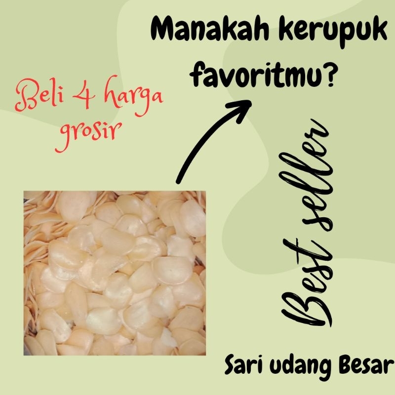

250gram kerupuk mentah sari udang besar