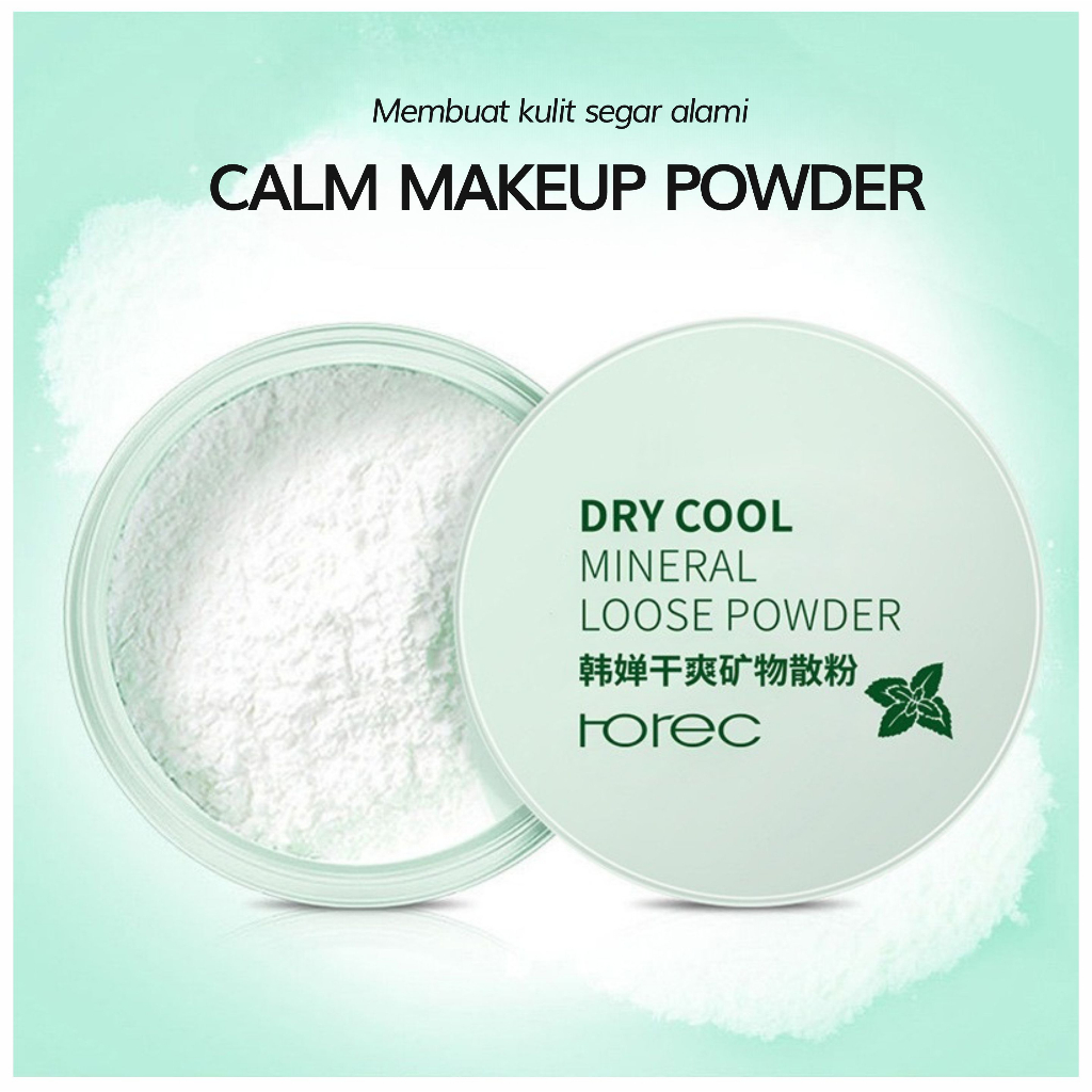 Bedak Tabur Dry Cool Mineral Loose Powder Lembut dan Ringan