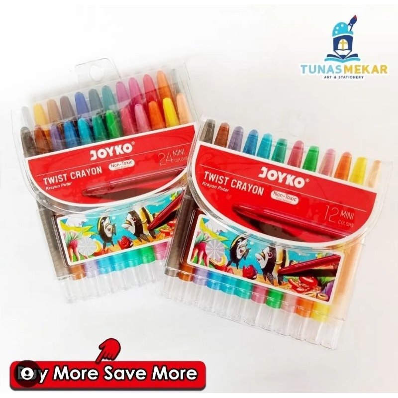 

Twist Crayon Mini Joyko 12 Warna