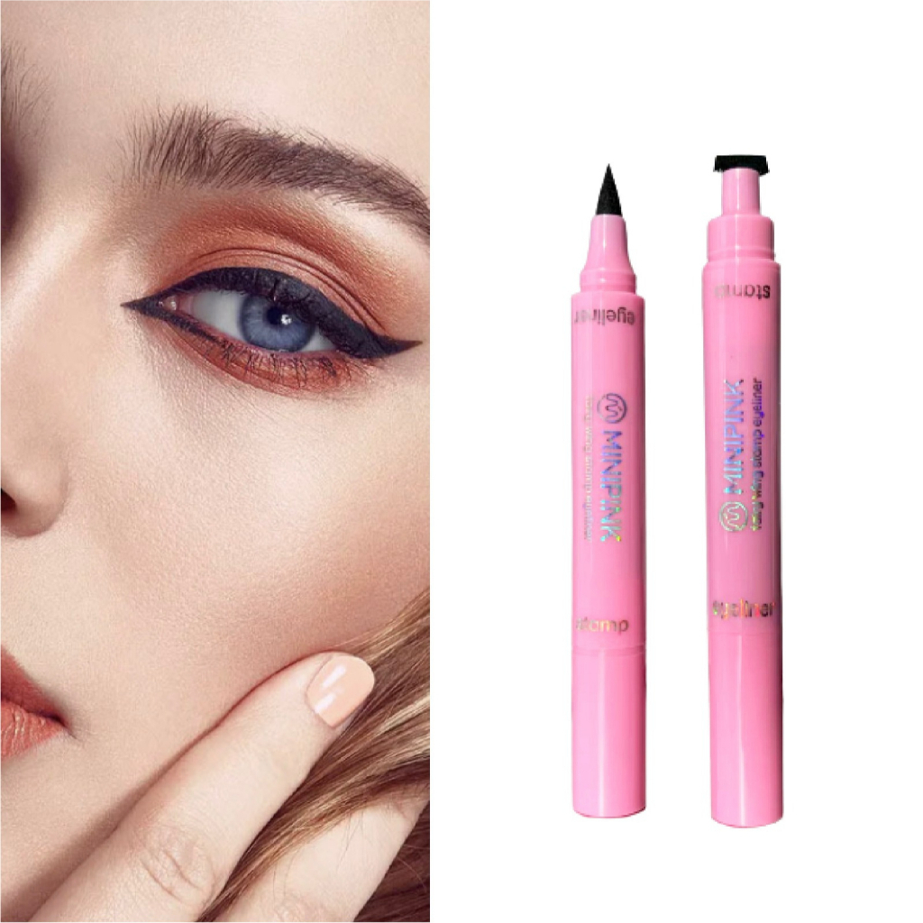 MINIPINK Stamp Eyeliner Spidol 2 In 1 Waterproof  Kosmetik Pensil Mata Fairy Wing  MP018