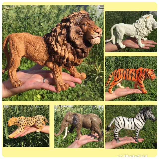 Ukuran Besar Figure Hewan  Wild Animal Animal Model Toys Koleksi Mainan Binatang Karet Gajah Macan Beruang Harimau Zebra Buaya Savannah Afrika Lion King Anak Hadiah Mainan Pendidikan Dini