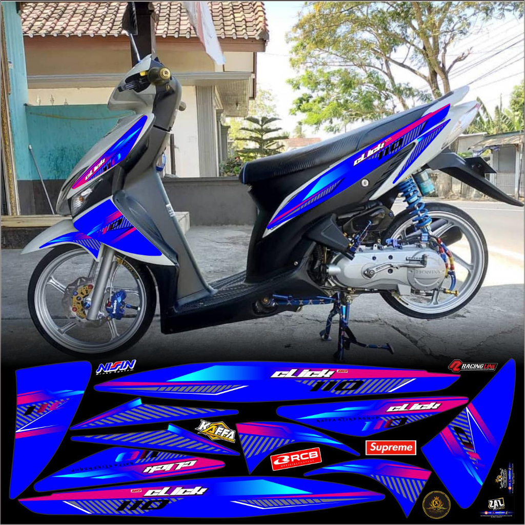 Striping Vario 110 Karbu Cw - Striping Variasi List Vario 110 Karbu Cw Racing polet striping warna b