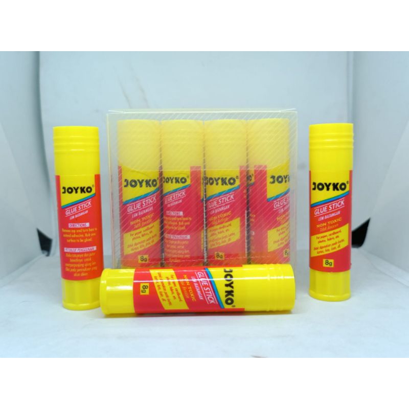 

GLUE STIK LEM KERTAS LEM STIK PUTAR PUTIH MEREK JOYKO GS09 GS15 GS25 1 PCS