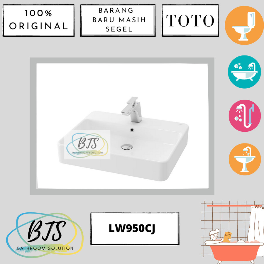 Wastafel meja TOTO LW950CJ / LW 950 CJ/ LW 950CJ/ LW950 CJ