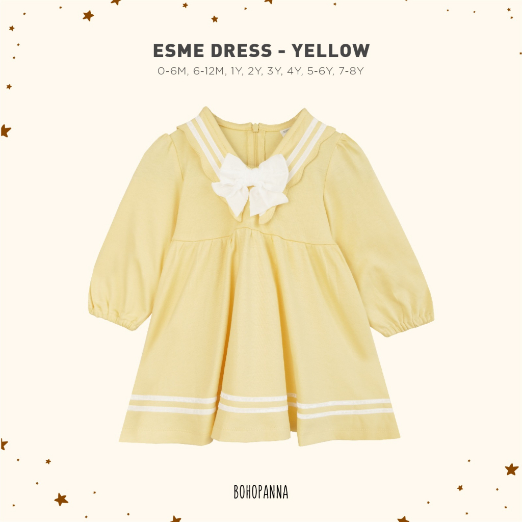 Baju Bayi Dress Rok Anak Perempuan BOHOPANNA - ESME DRESS 0 6 12 Bulan 1-4 Tahun