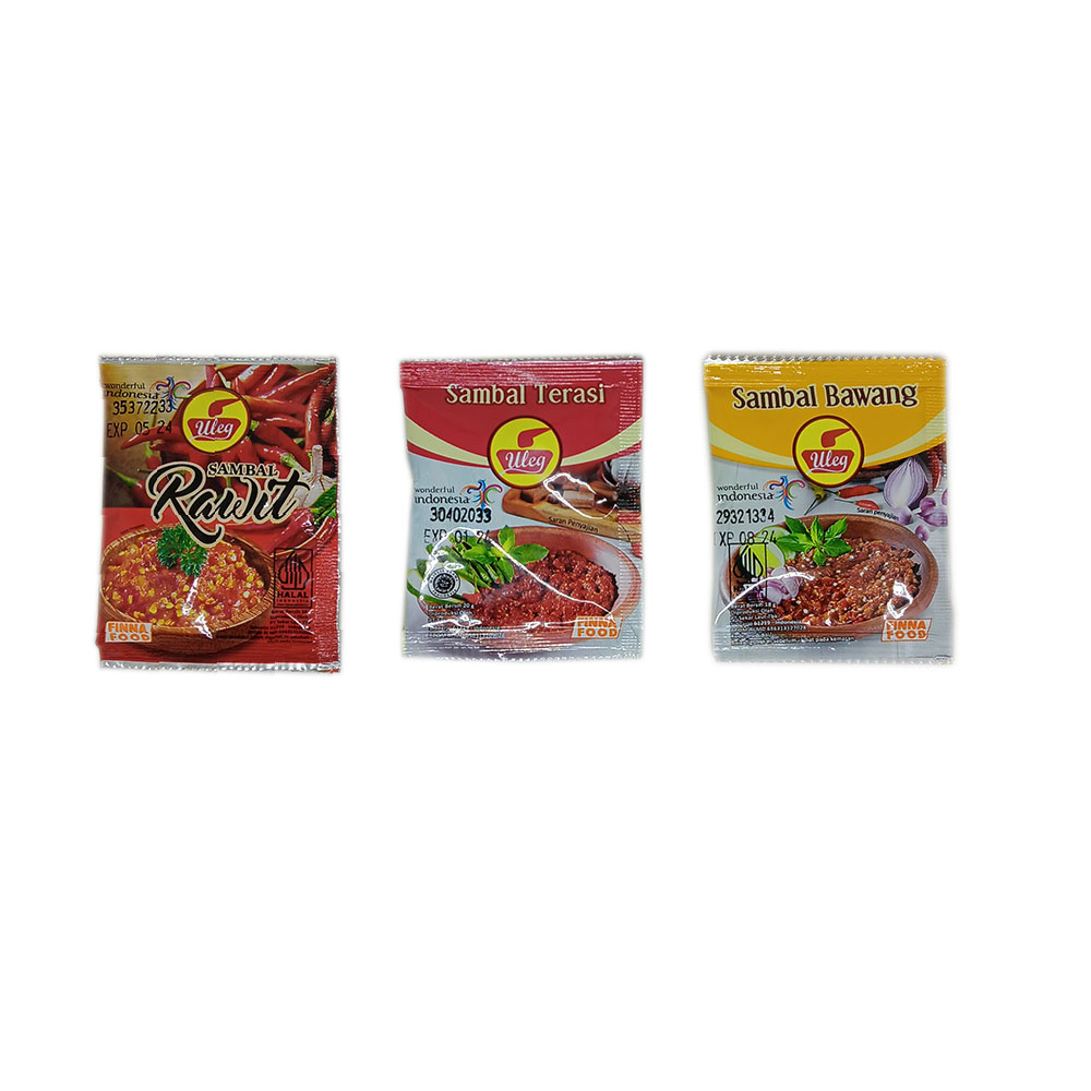 

Finna Sambal Bawang 1 (Satu) Sachet / Terasi / Ijo / Teri / Geprek / Kemiri / Pedas Uleg FInna