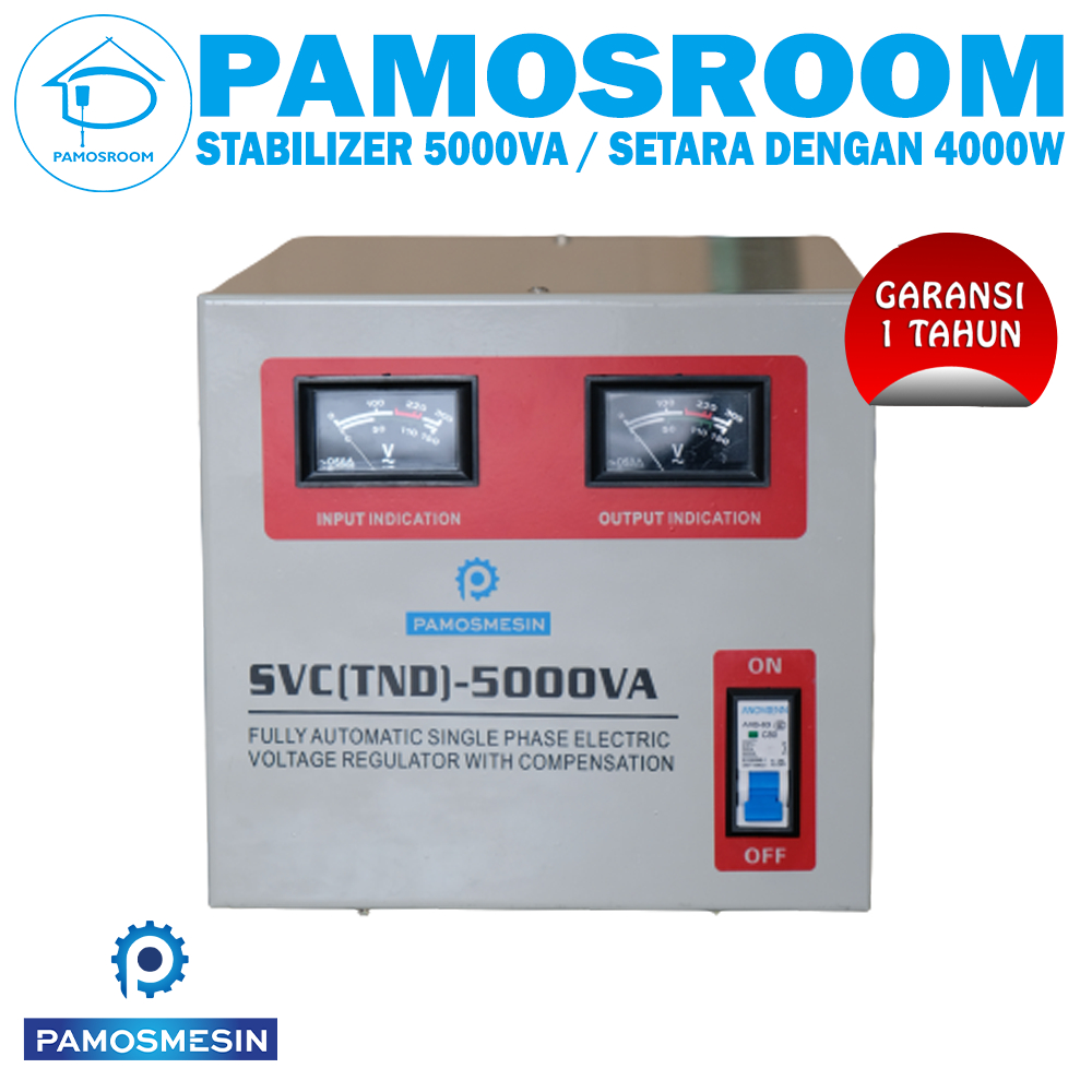 TERLARIS Pamosroom Stabilizer Stavol 5000VA/4000W Penyeimbang Listrik Stabilizer Automatic Voltage