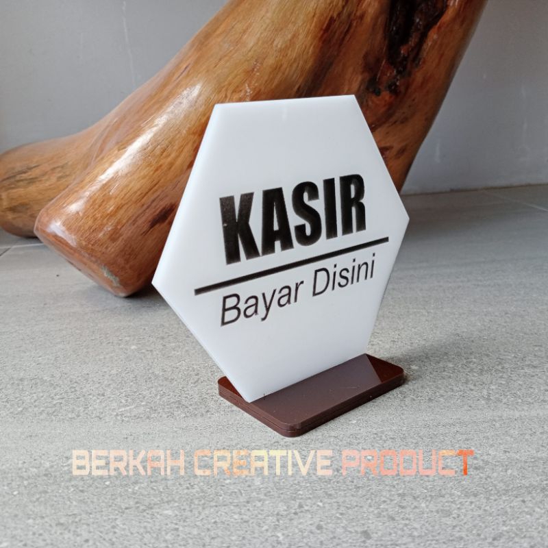 Sign Penanda meja KASIR label sign akrilik