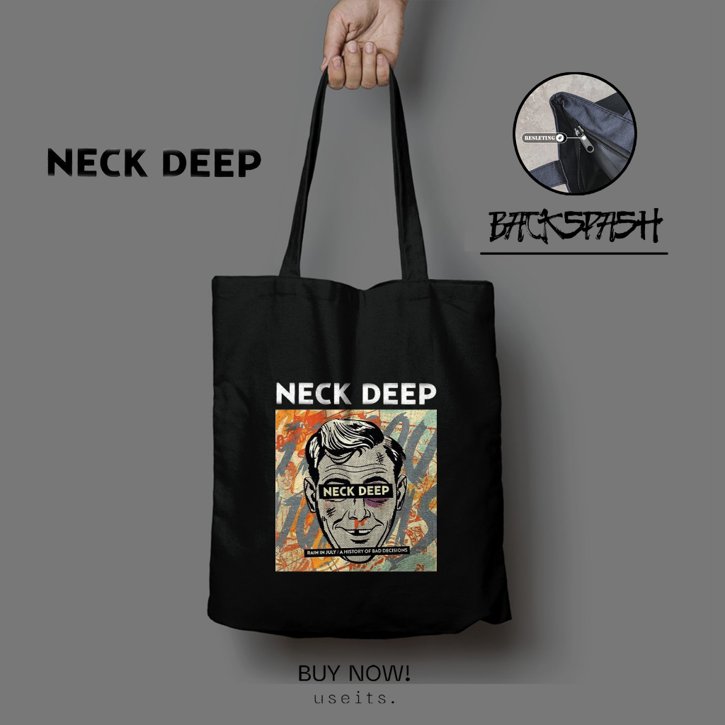 Tas Totebag Band Neck Deep Pria Wanita - NECK DEEP