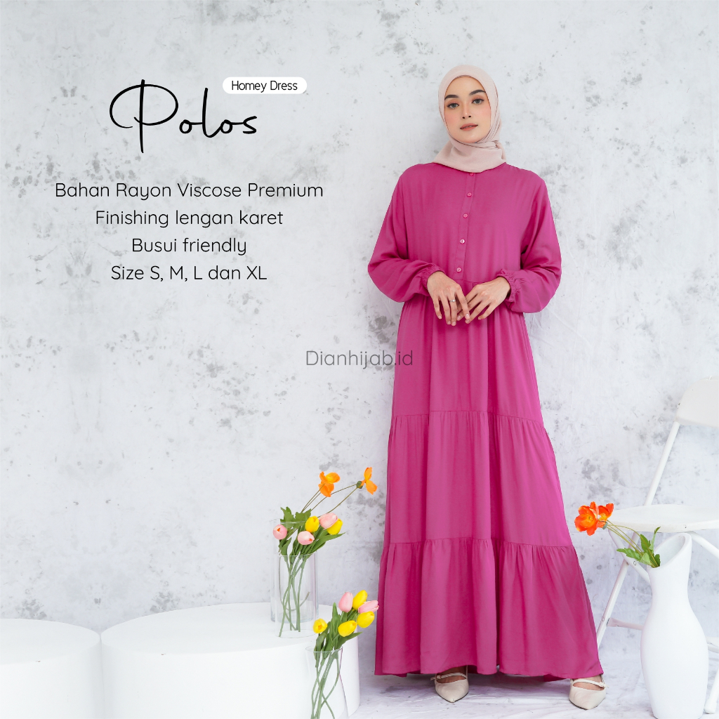 [PART2]Gamis Dewasa Homey Dress Polos By Dianhijab.id - Bahan Rayon Viscose Premium Gamis Dewasa Luxury Gamis Pengajian Adem Nyaman Dipakai - Bisa COD