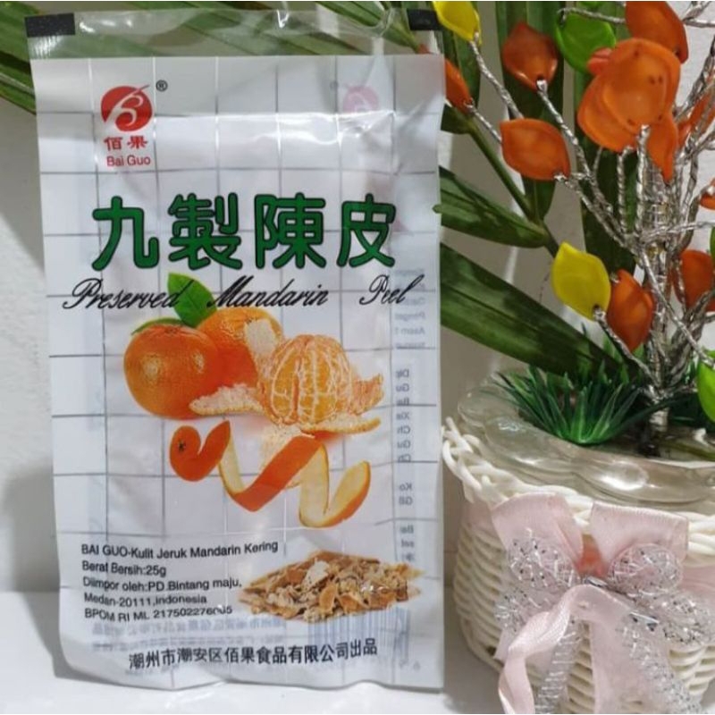 

MANISAN KULIT JERUK 25GR KULIT JERUK MANDARIN KERING MANISAN KULIT JERUK BAI GUO RESERVED MANDARIN PEEL PERMEN KULIT JERUK