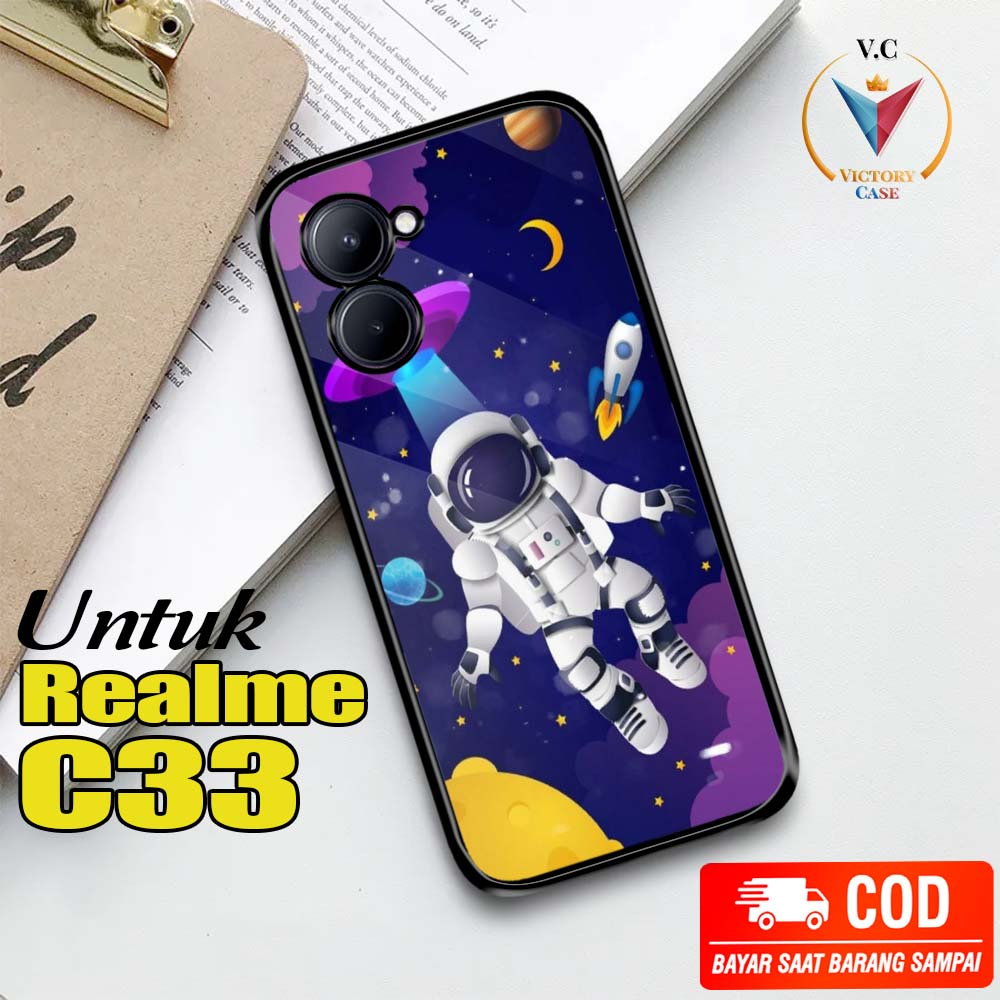 Case Hp Softcase glossy For REALME C33 ASTRONOT silikon Glass Casing Handphone Premium