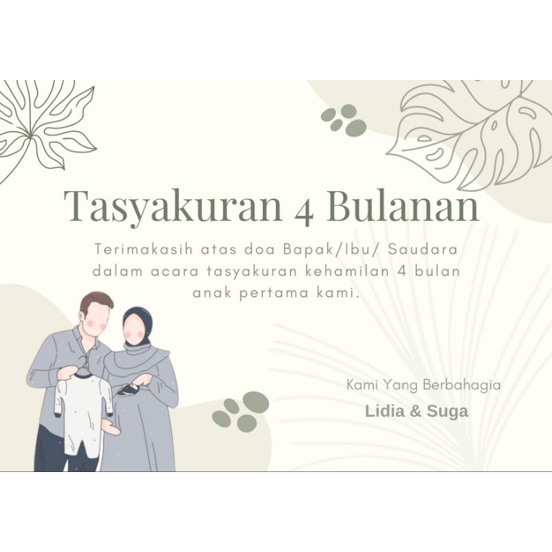 

STIKER TASYAKURAN 4 BULANAN/STIKER KEHAMILAN/ STIKER 7BULANAN