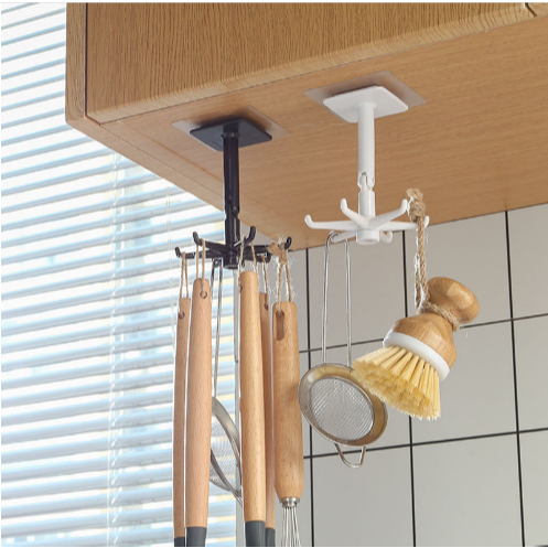 Gantungan Universal Putar 360^ Tempel Dinding Hanger Alat Dapur Spatula