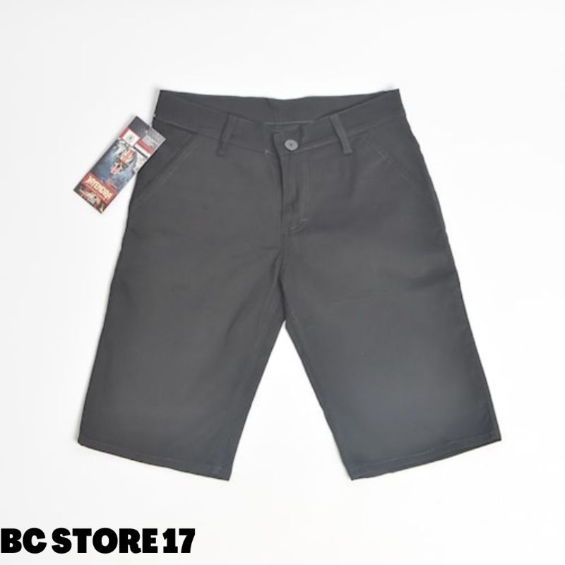 Celana Pendek Pria Distro Cardinal Cowok Slim fit Hitam