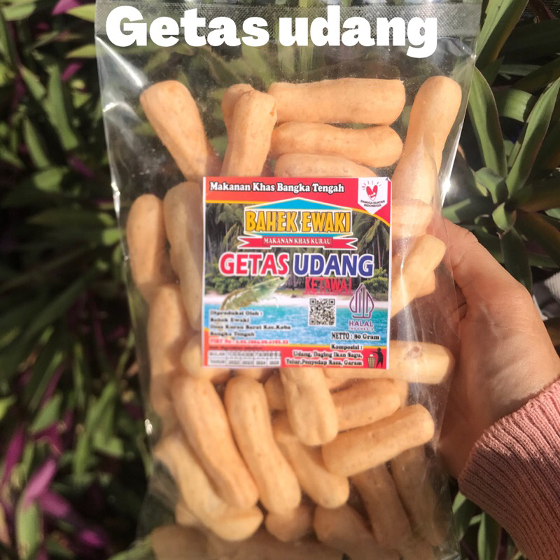 

Getas Udang Bangka kualitas Super Kerupuk bangka asli Kurau 80 gram