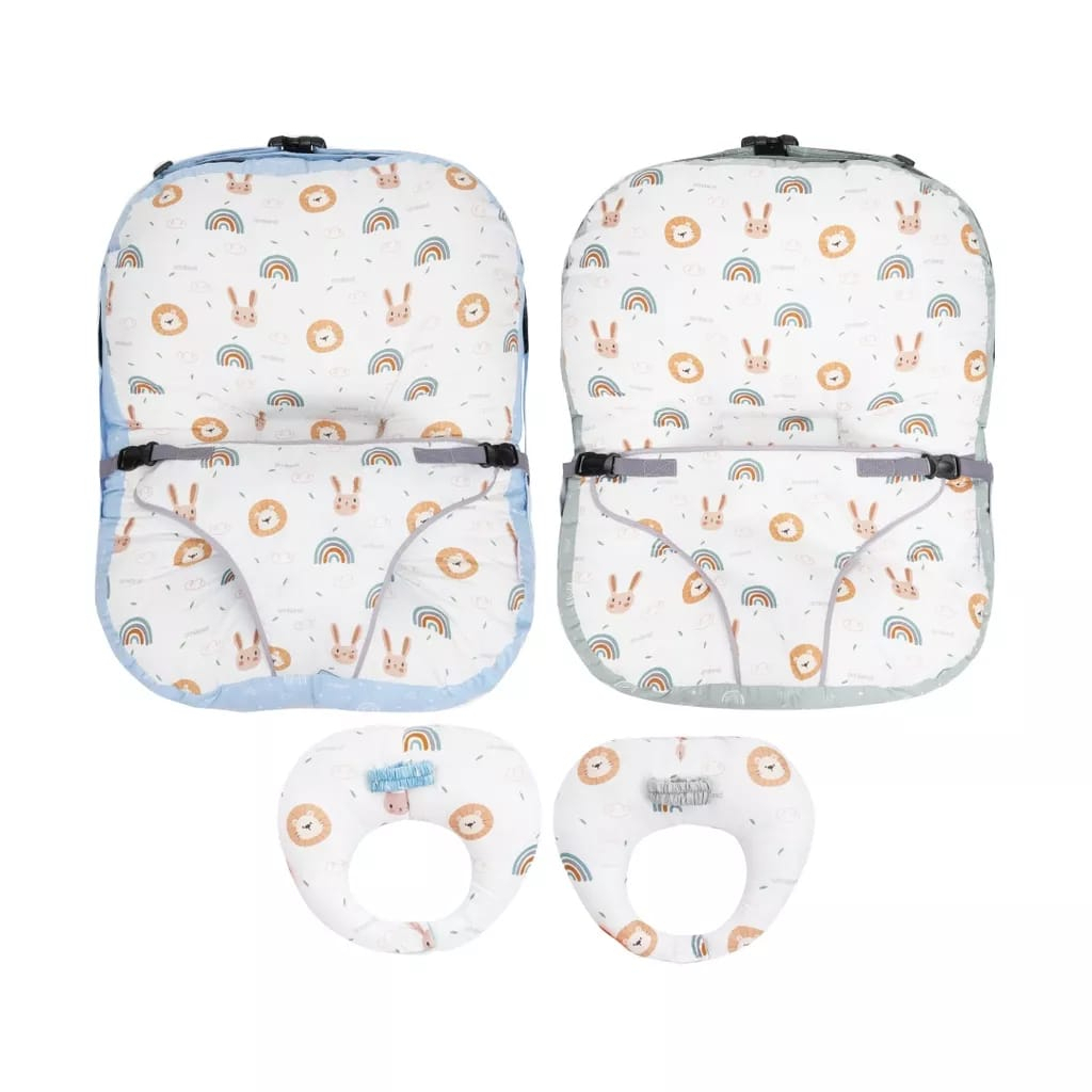 [2kg] Omiland Sofa Bayi Multifungsi (bisa u/ carseat) + Bantal Dot Rainbow Series - OB 56171-2