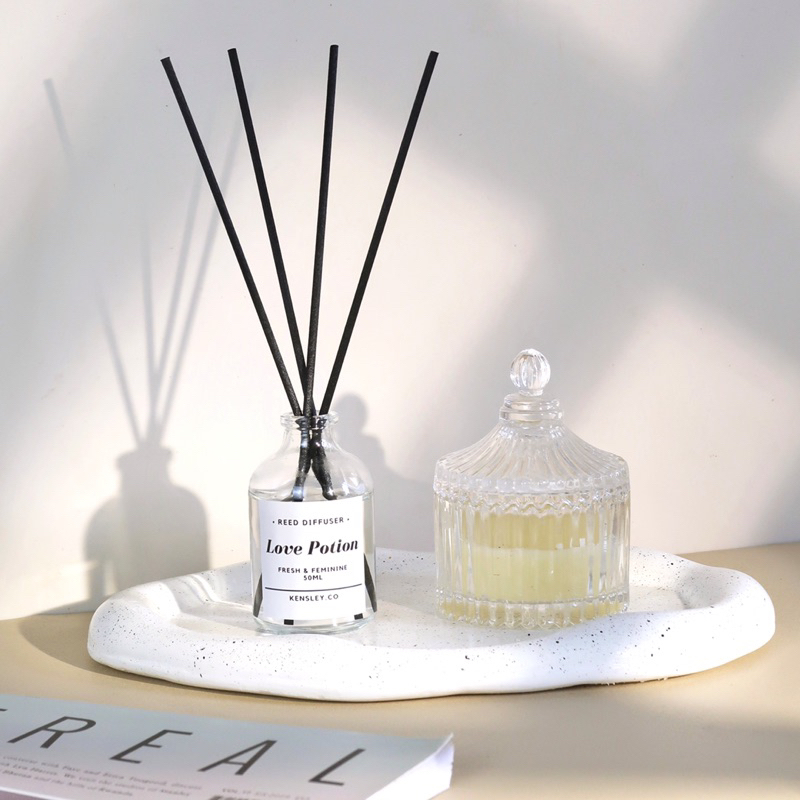 KENSLEY Reed Diffuser Premium - Pengharum Ruangan Aromaterapi - Cocok untuk Hampers