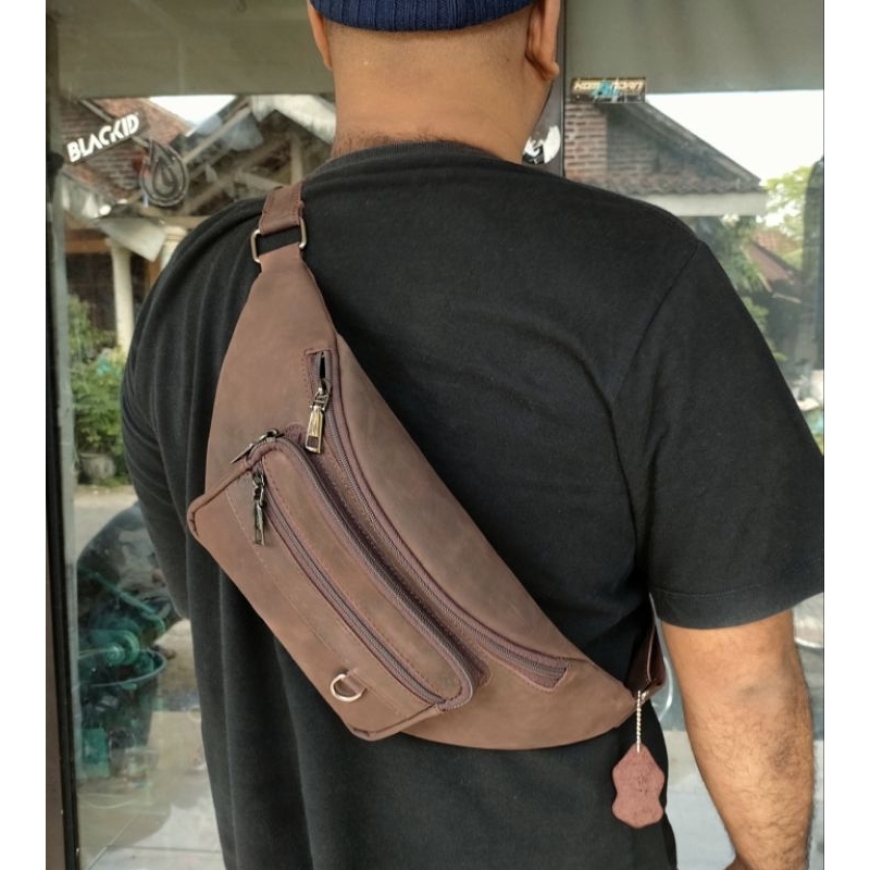 Waistbag Grazie horse kulit asli Bag Man Leather Original